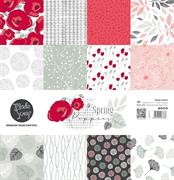 MODASCRAP - PAPER PACK SPRING POPPIES 12x12