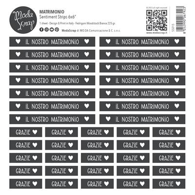 MODASCRAP SENTIMENT STRIPS - MATRIMONIO