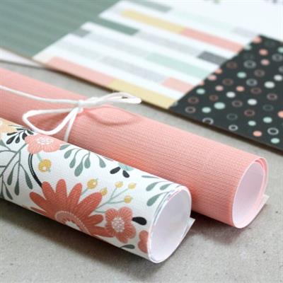 MODASCRAP COVERING PAPER - HAPPY FLOWERS 2fogli