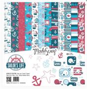 MODASCRAP PAPER PAD - SAILOR'S LIFE 6X6