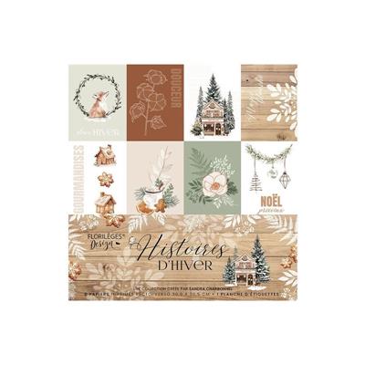 Florileges Kit Carte HISTOIRES D'HIVER 30x30cm