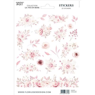 Stickers transparents motifs LA VIE EN ROSE