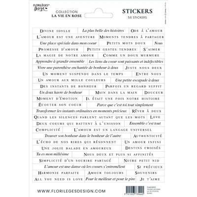 Stickers phrases Florilèges Design LA VIE EN ROSE par Florilèges Design. Scrapbooking et loisirs créatifs. Livraison rapide e... 
													
													Stickers phrases LA VIE EN ROSE