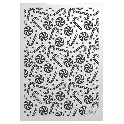 A Candy Cane Christmas 3D Embossing Folder Sweet Festivities (5536e)