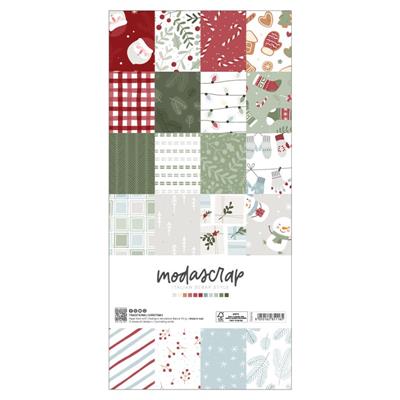 MODASCRAP PAPER PACK TRADITIONAL CHRISTMAS 15x30cm