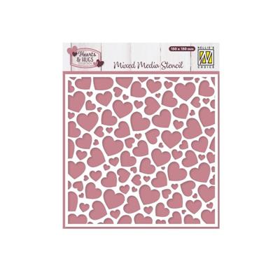 Nellie's Choice • Stencil Pop Up Hearts - Mms4k-082